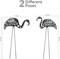4E's Novelty Skeleton Flamingo Yard Ornaments – Set of 2 Large 23" Zombie Flamingos with Metal Stakes, Scary Halloween Outdoor Lawn, Garden, Porch, Patio Decorations, Durable Plastic & Weather-Resistant